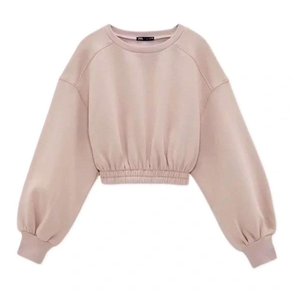 ZARA Limitless Collection Cropped Sweatshirt
